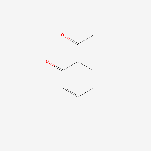 6-ACETYL-3-METHYL-2-CYCLOHEXENE-1-ONE (CAS: 51742-11-1) - Chemical Structure and Molecular Formula 