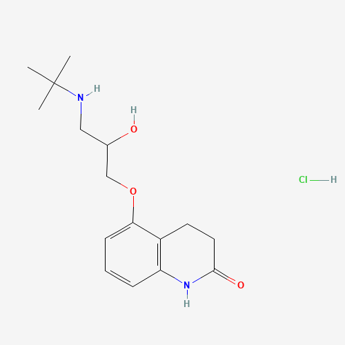 2(1H)-QUINOLINONE,5-[3-[(1,1-DIMETHYLETHYL)AMINO]-2-HYDROXYPROPOXY]-3,4-DIHYDRO-,MONOHYDROCHLORIDE (CAS: 51781-21-6) - Related Chemical Product