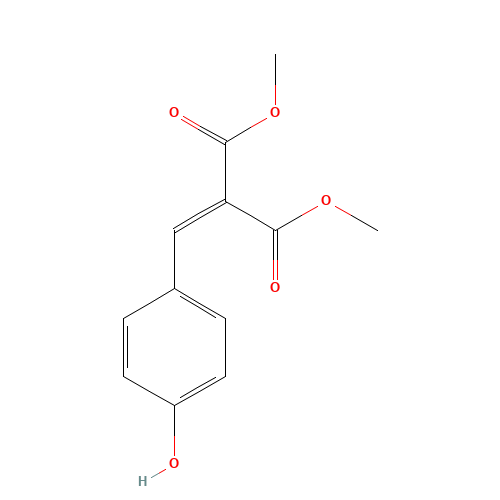 4-HYDROXY BENZYLIDENE MALONIC ACID DIMETHYL ESTER (CAS: 51947-45-6) - Chemical Structure and Molecular Formula 