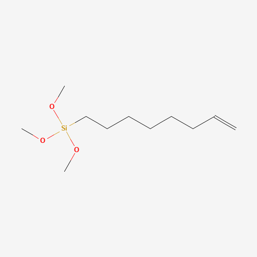 TRIMETHOXY(7-OCTEN-1-YL)SILANE (CAS: 52217-57-9) - Chemical Structure and Molecular Formula 