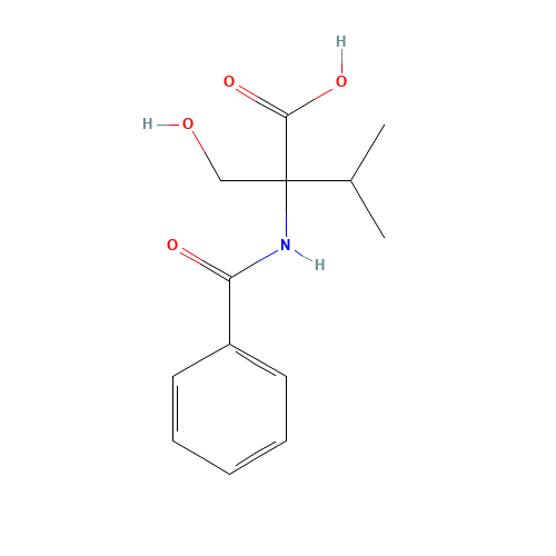 DL-N-BENZOYL-2-ISOPROPYLSERINE (CAS: 52421-46-2) - Chemical Structure and Molecular Formula 