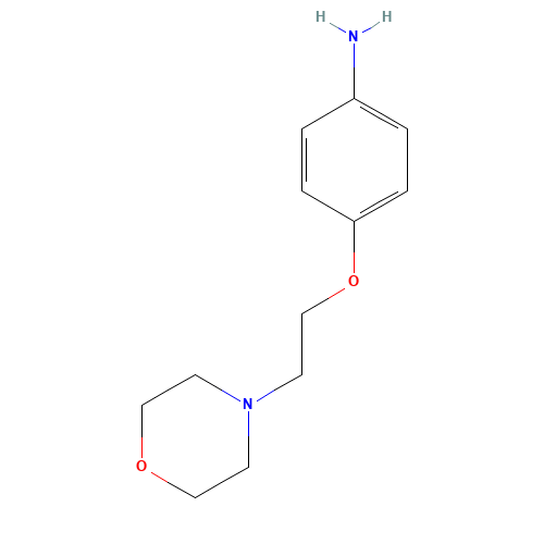 4-(2-MORPHOLIN-4-YLETHOXY)ANILINE (CAS: 52481-41-1) - Chemical Structure and Molecular Formula 