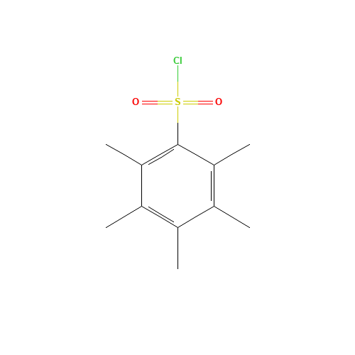 PENTAMETHYLBENZENESULFONYL CHLORIDE (CAS: 52499-94-2) - Chemical Structure and Molecular Formula 
