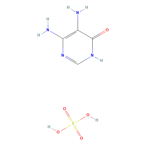 4,5-DIAMINO-6-HYDROXYPYRIMIDINE SULFATE (CAS: 52502-66-6) - Chemical Structure and Molecular Formula 