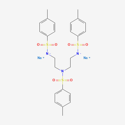 N,N',N''-TRI-P-TOSYLDIETHYLENETRIAMINE,DISODIUM SALT (CAS: 52601-80-6) - Chemical Structure and Molecular Formula 