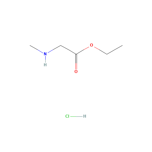 Ethyl sarcosinate hydrochloride (CAS: 52605-49-9) - Chemical Structure and Molecular Formula 