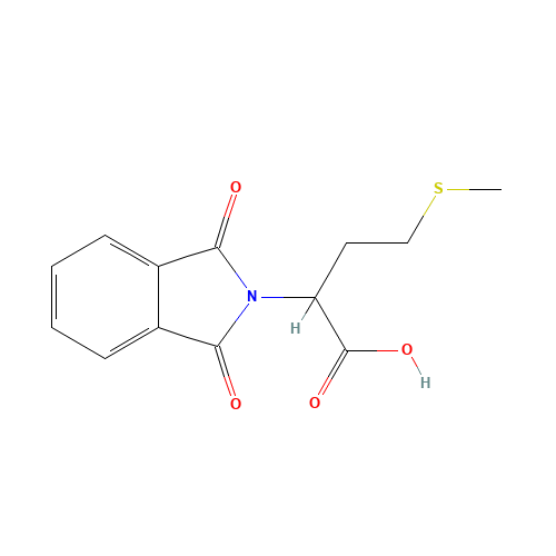 N-PHTHALOYL-DL-METHIONINE (CAS: 52881-96-6) - Chemical Structure and Molecular Formula 