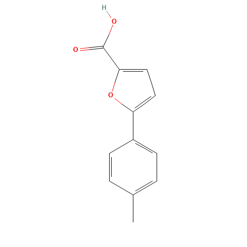 5-(4-METHYLPHENYL)-2-FUROIC ACID (CAS: 52938-98-4) - Chemical Structure and Molecular Formula 