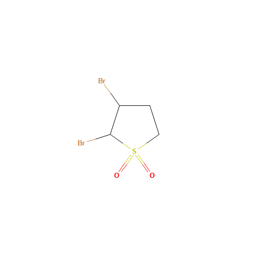 2,3-DIBROMOSULFOLANE (CAS: 53032-08-9) - Chemical Structure and Molecular Formula 