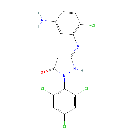 1-(2,4,6-Trichlorophenyl)-3-(5-amino-2-chloroanilino)-5-pyrazolone (CAS: 53411-33-9) - Related Chemical Product