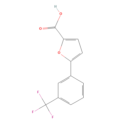 5-[3-(TRIFLUOROMETHYL)PHENYL]-2-FUROIC ACID (CAS: 54022-99-0) - Chemical Structure and Molecular Formula 