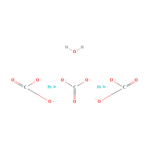 PRASEODYMIUM CARBONATE HYDRATE (CAS: 54397-87-4) - Chemical Structure and Molecular Formula 