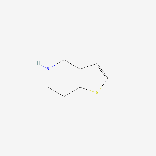 4,5,6,7-Tetrahydrothieno[3,2-c]pyridine (CAS: 54903-50-3) - Chemical Structure and Molecular Formula 