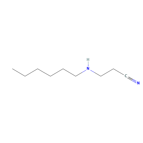 3-(HEXYLAMINO)PROPIONITRILE (CAS: 55490-85-2) - Chemical Structure and Molecular Formula 