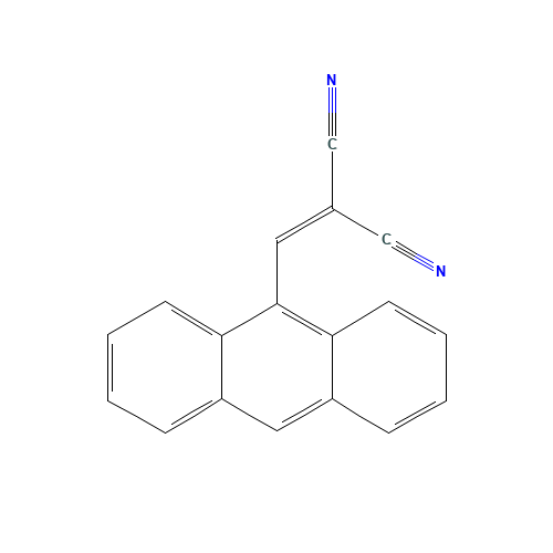 (9-ANTHRYLMETHYLENE)MALONONITRILE (CAS: 55490-87-4) - Chemical Structure and Molecular Formula 