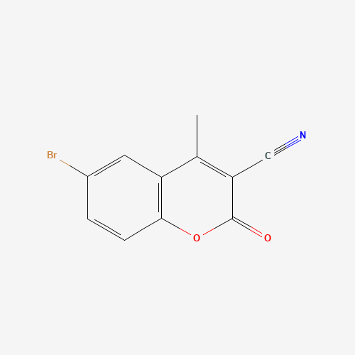 6-BROMO-3-CYANO-4-METHYLCOUMARIN (CAS: 56394-22-0) - Chemical Structure and Molecular Formula 