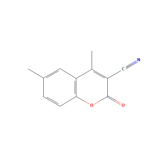 3-CYANO-4,6-DIMETHYLCOUMARIN (CAS: 56394-28-6) - Chemical Structure and Molecular Formula 