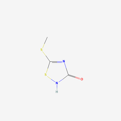 3-HYDROXY-5-METHYLMERCAPTO-1,2,4-THIADIAZOLE (CAS: 56409-41-7) - Chemical Structure and Molecular Formula 