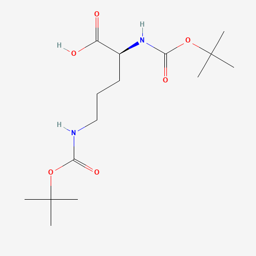 BOC-ORN(BOC)-OH (CAS: 57133-29-6) - Chemical Structure and Molecular Formula 