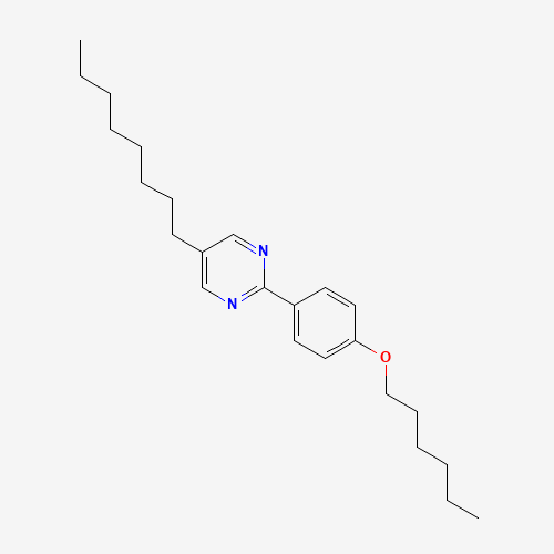 2-[4-N-(HEXYLOXY)PHENYL]-5-N-OCTYLPYRIMIDINE (CAS: 57202-48-9) - Chemical Structure and Molecular Formula 