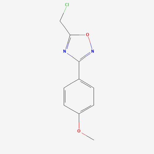 5-(CHLOROMETHYL)-3-(4-METHOXYPHENYL)-1,2,4-OXADIAZOLE (CAS: 57238-76-3) - Chemical Structure and Molecular Formula 