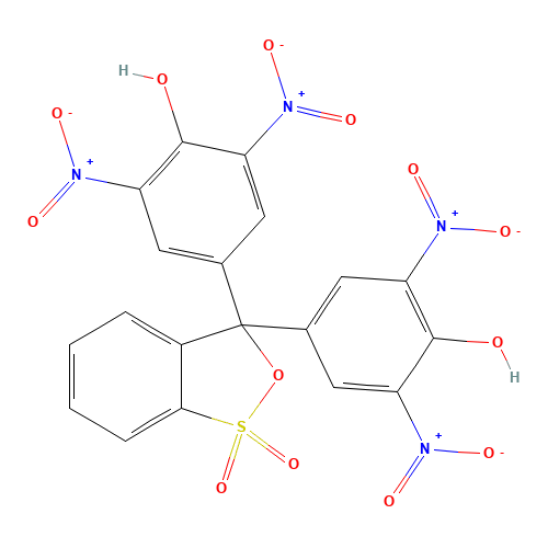TETRANITROPHENOLSULFONPHTHALEIN (CAS: 57564-54-2) - Chemical Structure and Molecular Formula 