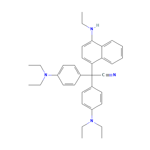 BIS(4-N,N-DIETHYLAMINO-PHENYL)-(4-N-ETHYLAMINO-NAPHTHALEN-1-YL) ACETONITRILE (CAS: 57855-48-8) - Related Chemical Product