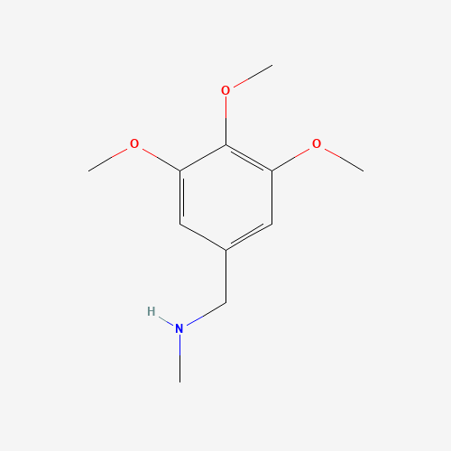 N-METHYL-3,4,5-TRIMETHOXYBENZYLAMINE (CAS: 58780-82-8) - Chemical Structure and Molecular Formula 