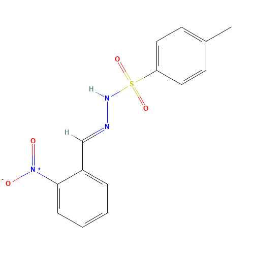 2-NITROBENZALDEHYDE TOSYLHYDRAZONE (CAS: 58809-90-8) - Chemical Structure and Molecular Formula 