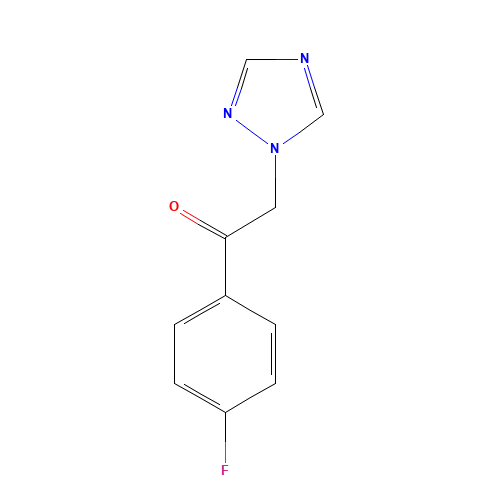 1-(4-FLUOROPHENYL)-2-(1H-1,2,4-TRIAZOLE-1-YL)ETHANONE (CAS: 58905-21-8) - Chemical Structure and Molecular Formula 