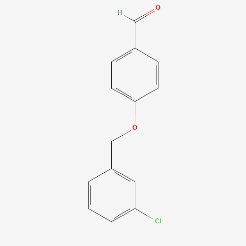 4-[(3-CHLOROBENZYL)OXY]BENZENECARBALDEHYDE (CAS: 59067-43-5) - Chemical Structure and Molecular Formula 