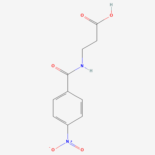 N-(4-Nitrobenzoyl)-beta-alanine (CAS: 59642-21-6) - Chemical Structure and Molecular Formula 