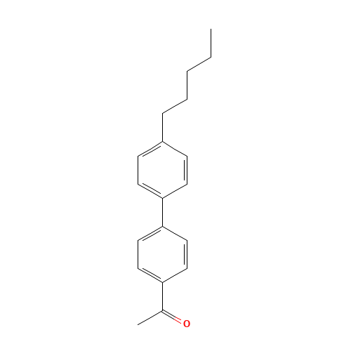 4-ACETYL-4'-N-PENTYLBIPHENYL (CAS: 59662-38-3) - Chemical Structure and Molecular Formula 
