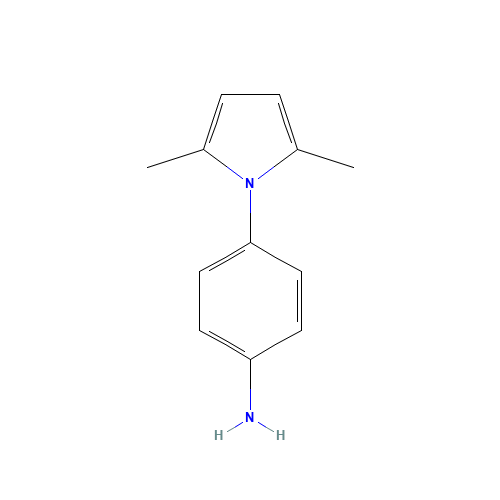 4-(2,5-DIMETHYL-PYRROL-1-YL)-PHENYLAMINE (CAS: 60176-19-4) - Chemical Structure and Molecular Formula 