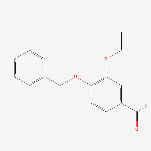 4-BENZYLOXY-3-ETHOXYBENZALDEHYDE (CAS: 60186-33-6) - Chemical Structure and Molecular Formula 