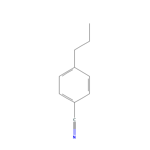 4-N-PROPYLBENZONITRILE (CAS: 60484-66-4) - Chemical Structure and Molecular Formula 