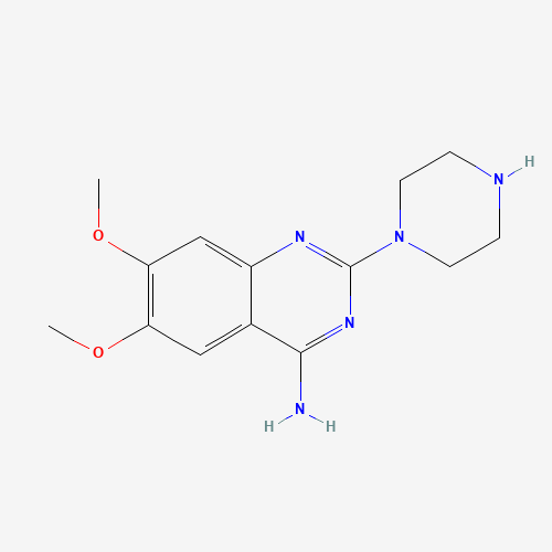 2-Piperazine-4-amino-6,7-dimethoxyquinazoline (CAS: 60547-97-9) - Chemical Structure and Molecular Formula 