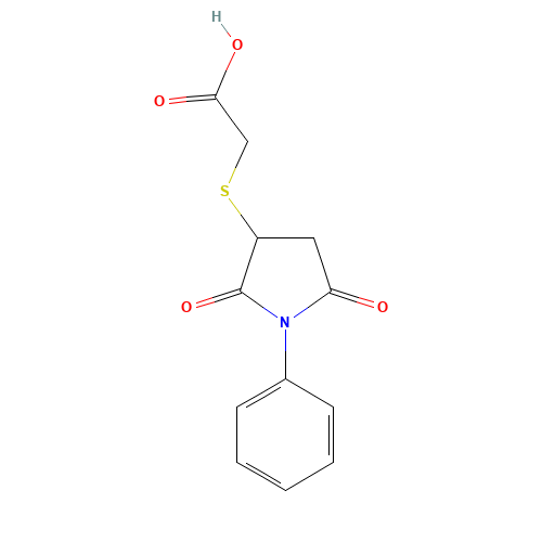 (2,5-DIOXO-1-PHENYL-PYRROLIDIN-3-YLSULFANYL)-ACETIC ACID (CAS: 60788-02-5) - Related Chemical Product