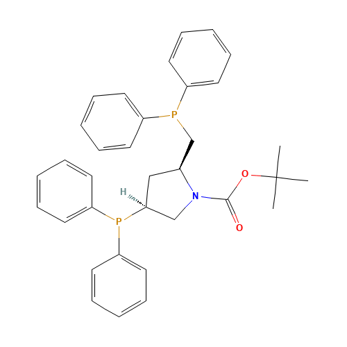 (2S,4S)-(-)-N-BOC-4-Diphenylphosphino-2-diphenylphosphinomethyl-pyrrolidine (CAS: 61478-28-2) - Related Chemical Product