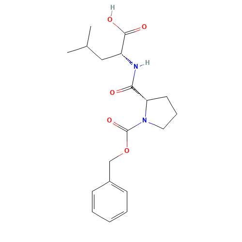 Z-PRO-D-LEU-OH (CAS: 61596-47-2) - Chemical Structure and Molecular Formula 