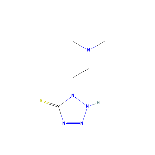 1-[2-(Dimethylamino)ethyl]-1H-tetrazole-5-thiol (CAS: 61607-68-9) - Chemical Structure and Molecular Formula 