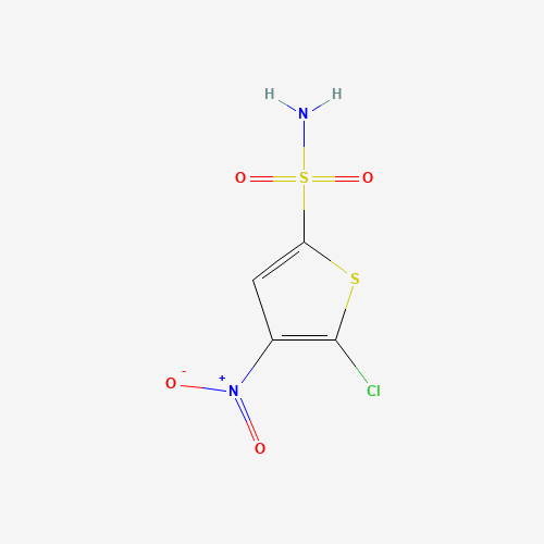 2-CHLORO-3-NITROTHIOPHENE-5-SULFONAMIDE (CAS: 61714-46-3) - Chemical Structure and Molecular Formula 
