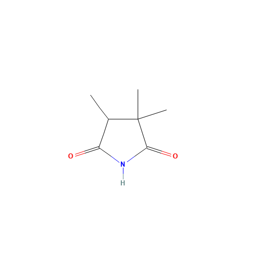 ALPHA,ALPHA-DIMETHYL-BETA-METHYLSUCCINIMIDE (CAS: 61748-86-5) - Chemical Structure and Molecular Formula 