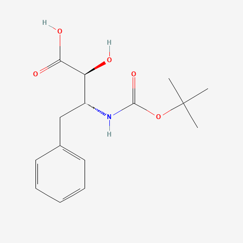 N-BOC-(2S,3R)-2-HYDROXY-3-AMINO-4-PHENYLBUTANOIC ACID (CAS: 62023-65-8) - Chemical Structure and Molecular Formula 