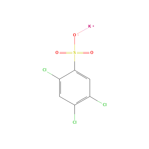 2,4,5-TRICHLOROBENZENESULFONIC ACID POTASSIUM SALT (CAS: 62625-17-6) - Chemical Structure and Molecular Formula 