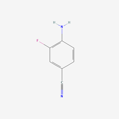 3-Fluoro-4-aminobenzonitrile (CAS: 63069-50-1) - Chemical Structure and Molecular Formula 