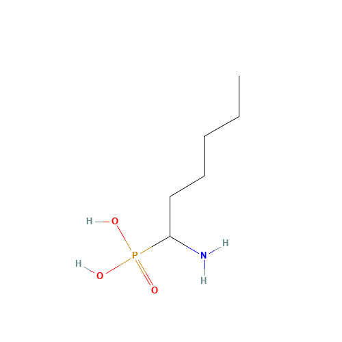 (1-AMINOHEXYL)PHOSPHONIC ACID (CAS: 63207-60-3) - Chemical Structure and Molecular Formula 