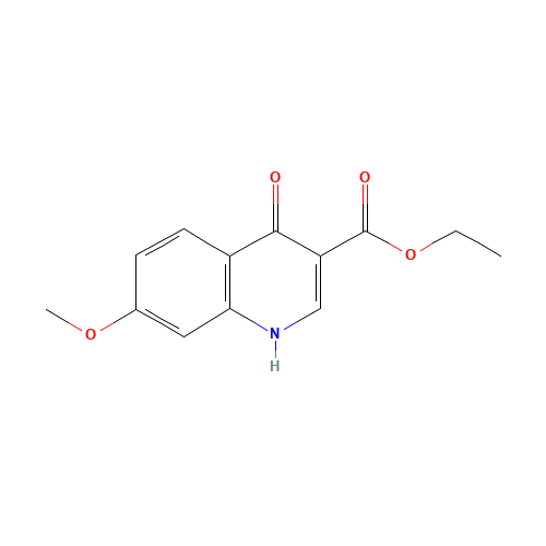 4-HYDROXY-7-METHOXYQUINOLINE-3-CARBOXYLIC ACID ETHYL ESTER (CAS: 63463-15-0) - Chemical Structure and Molecular Formula 