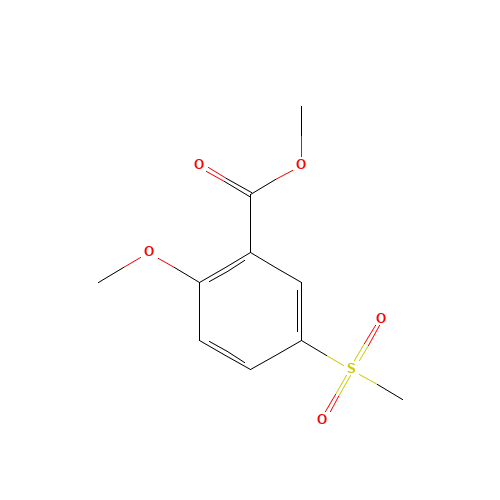 Methyl 2-methoxy-5-methylsulfonylbenzoate (CAS: 63484-12-8) - Chemical Structure and Molecular Formula 