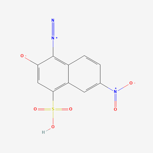 4-Diazo-3,4-dihydro-7-nitro-3-oxo-1-naphthalenesulfonic acid (CAS: 63589-25-3) - Chemical Structure and Molecular Formula 
